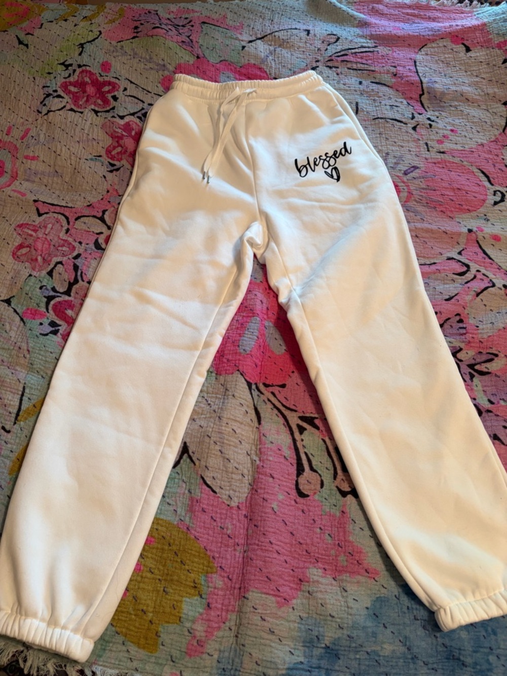Generic Brand “Blessed” Joggers —. Medium